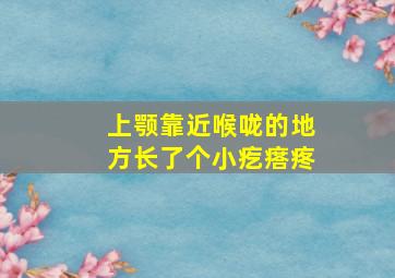 上颚靠近喉咙的地方长了个小疙瘩疼