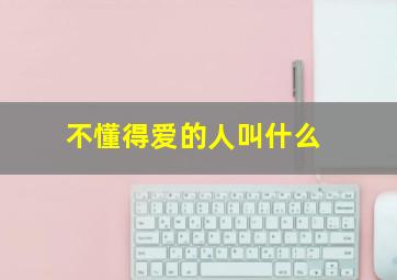 不懂得爱的人叫什么