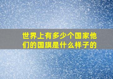 世界上有多少个国家他们的国旗是什么样子的