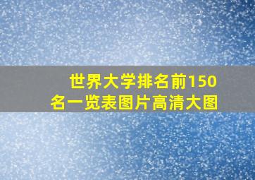 世界大学排名前150名一览表图片高清大图