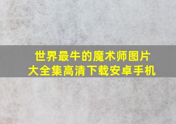 世界最牛的魔术师图片大全集高清下载安卓手机