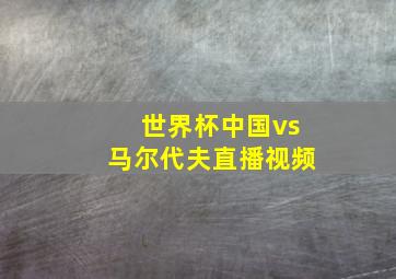 世界杯中国vs马尔代夫直播视频