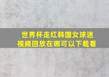 世界杯走红韩国女球迷视频回放在哪可以下载看