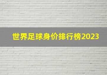 世界足球身价排行榜2023