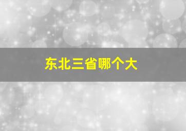 东北三省哪个大