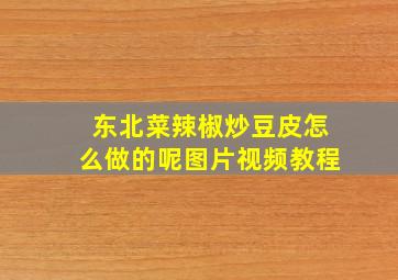 东北菜辣椒炒豆皮怎么做的呢图片视频教程