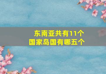 东南亚共有11个国家岛国有哪五个