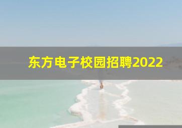 东方电子校园招聘2022