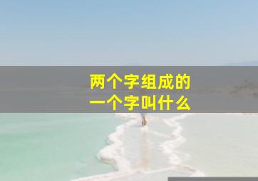 两个字组成的一个字叫什么