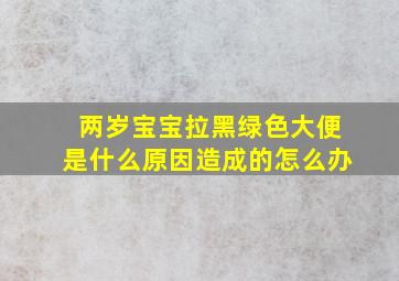 两岁宝宝拉黑绿色大便是什么原因造成的怎么办