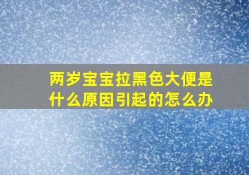 两岁宝宝拉黑色大便是什么原因引起的怎么办