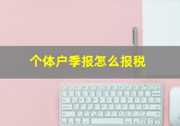 个体户季报怎么报税