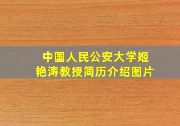 中国人民公安大学姬艳涛教授简历介绍图片