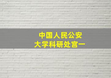 中国人民公安大学科研处宫一