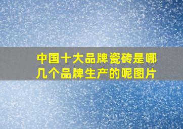 中国十大品牌瓷砖是哪几个品牌生产的呢图片