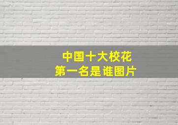 中国十大校花第一名是谁图片