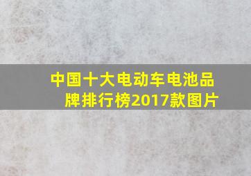 中国十大电动车电池品牌排行榜2017款图片