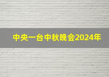 中央一台中秋晚会2024年