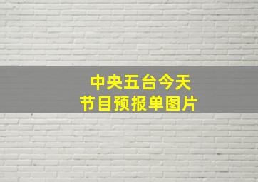 中央五台今天节目预报单图片