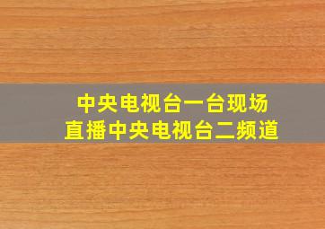 中央电视台一台现场直播中央电视台二频道