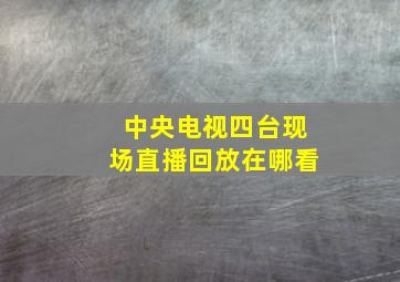 中央电视四台现场直播回放在哪看