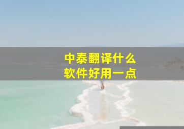 中泰翻译什么软件好用一点