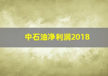 中石油净利润2018