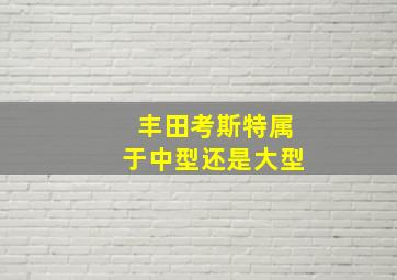 丰田考斯特属于中型还是大型