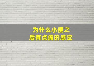 为什么小便之后有点痛的感觉