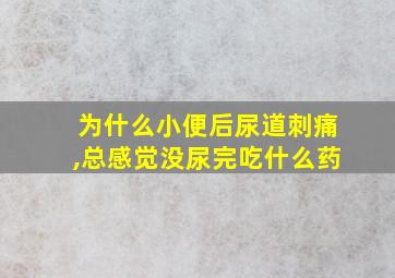 为什么小便后尿道刺痛,总感觉没尿完吃什么药