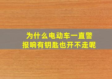 为什么电动车一直警报响有钥匙也开不走呢