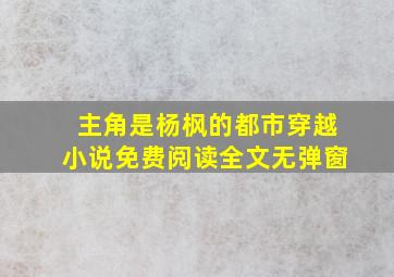 主角是杨枫的都市穿越小说免费阅读全文无弹窗