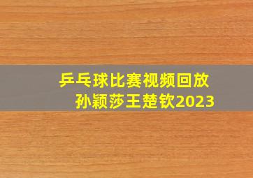 乒乓球比赛视频回放孙颖莎王楚钦2023