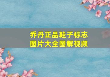 乔丹正品鞋子标志图片大全图解视频