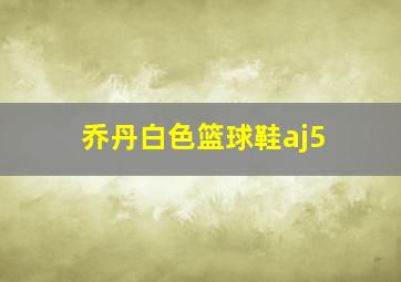 乔丹白色篮球鞋aj5