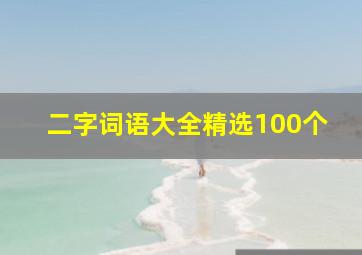 二字词语大全精选100个