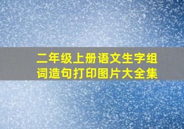 二年级上册语文生字组词造句打印图片大全集