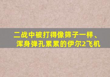 二战中被打得像筛子一样、浑身弹孔累累的伊尔2飞机