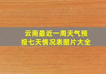 云南最近一周天气预报七天情况表图片大全