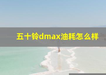 五十铃dmax油耗怎么样