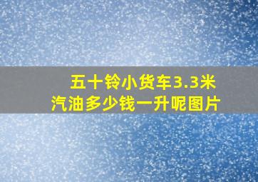 五十铃小货车3.3米汽油多少钱一升呢图片