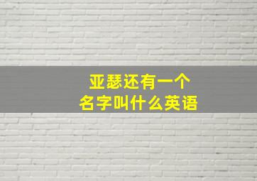 亚瑟还有一个名字叫什么英语