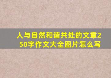 人与自然和谐共处的文章250字作文大全图片怎么写