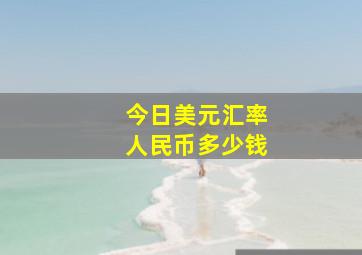 今日美元汇率人民币多少钱