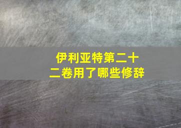 伊利亚特第二十二卷用了哪些修辞