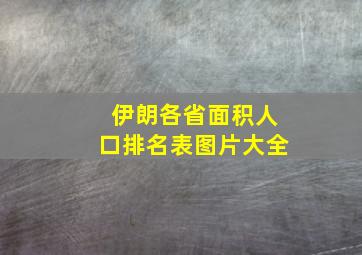 伊朗各省面积人口排名表图片大全