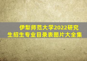 伊犁师范大学2022研究生招生专业目录表图片大全集