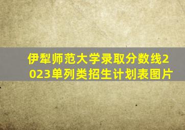 伊犁师范大学录取分数线2023单列类招生计划表图片