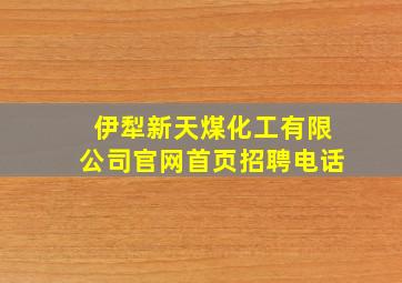 伊犁新天煤化工有限公司官网首页招聘电话