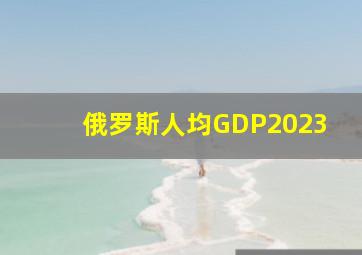 俄罗斯人均GDP2023